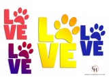 Big Paw Love Decals