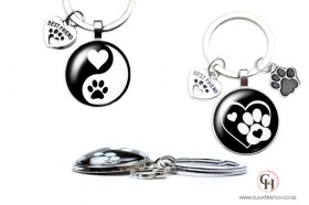 Cute Paw Design Keyrings
