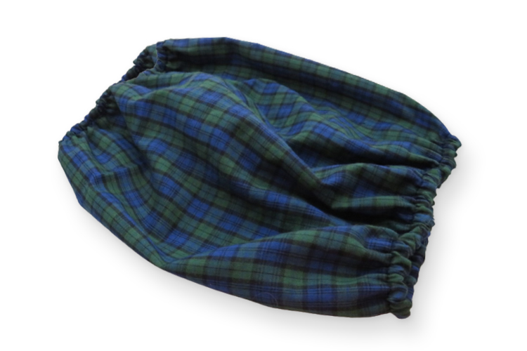 Navy Blue & Green Tartan Dog Snood