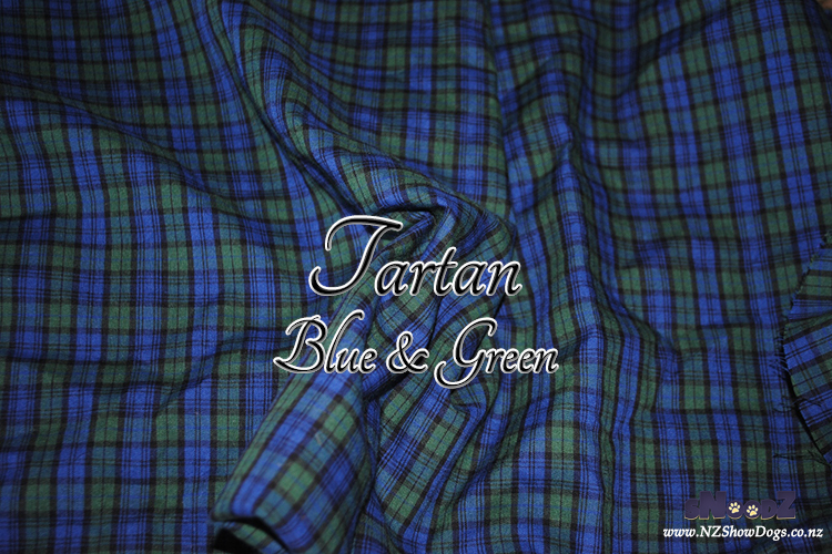 Navy Blue & Green Tartan Dog Snood