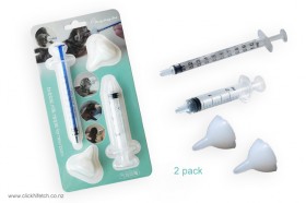 Silicone Feeding Nipple 2 & 5pks + Syringes