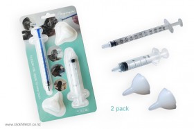 Silicone Feeding Nipple 2 & 5pks + Syringes