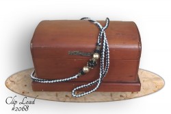 Black & White Stripe Clip Lead (Bead Set #068)