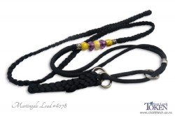 Martingale Show Lead with purple and yellow with bead set #078