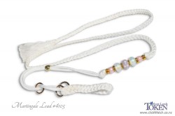White Martingale Lead Tassel End with bead set #105