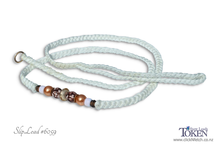 Autumn White Show Dog Slip Lead