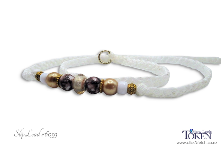 Autumn White Show Dog Slip Lead