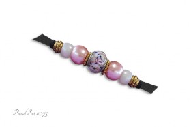 Purplish Pink & Gold Dog Slip Lead