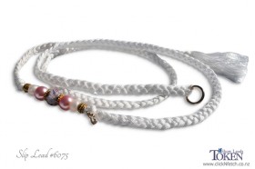 Purplish Pink & Gold Dog Slip Lead