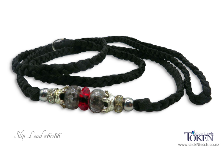 Midnight Ruby Dog Show Slip Lead