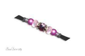 Mulberry Beaded Dog Show Slip Lead #6089