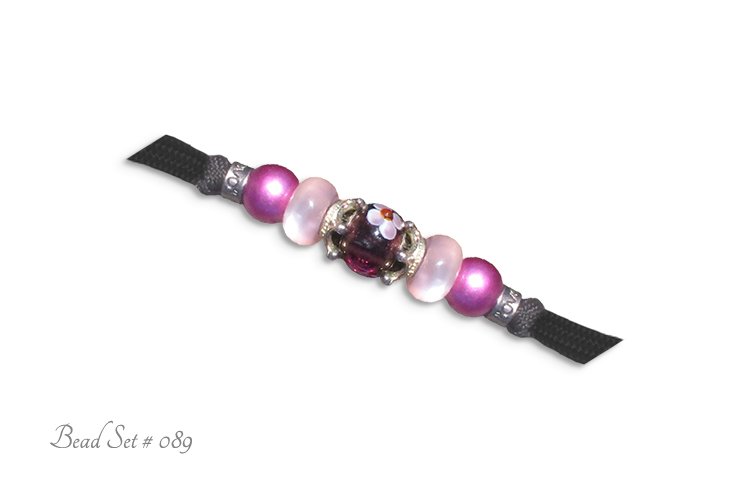 Mulberry Beaded Dog Show Slip Lead #6089