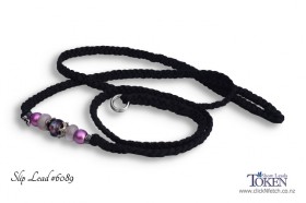 Mulberry Beaded Slip Lead #6089