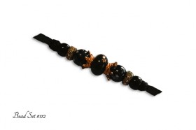 Black  & Rose Gold Show Dog Slip Lead #6112