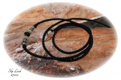 Black Dog Show Slip Leash  (Bead Set #001)