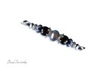 Bead Set #069 Silver Grey & Black Beads