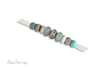 Mint Green & White Bead Set #093