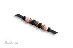 Bronze Black & Pink Bead Set 096