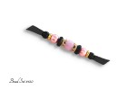 Pink Black Gold Bead Set 120