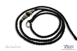 Black Dog Show Slip Leash  (Bead Set #001)