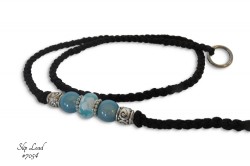 Black Slip Lead with bead set #054