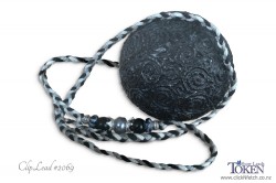 Black, White & Grey Clip Lead (Bead Set #069)