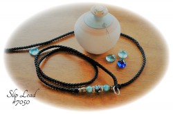 Black Dog Show Slip Leash  (Bead Set #050)
